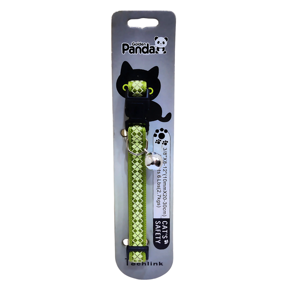 Golden Panda Night Glow Cat Collar 10mmx20-30cm
