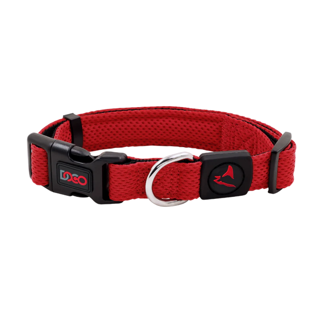 Doco Puffy Mesh Collar (DCA102)-Red, Sizes - S