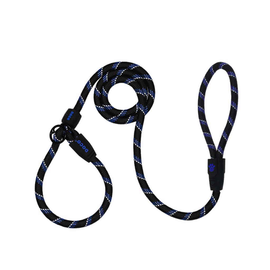 DOCO Reflective Rope - Slip On Collar Leash 5ft L Ø13mm x 150cm+30cm (DCROPE0055060L)Blue