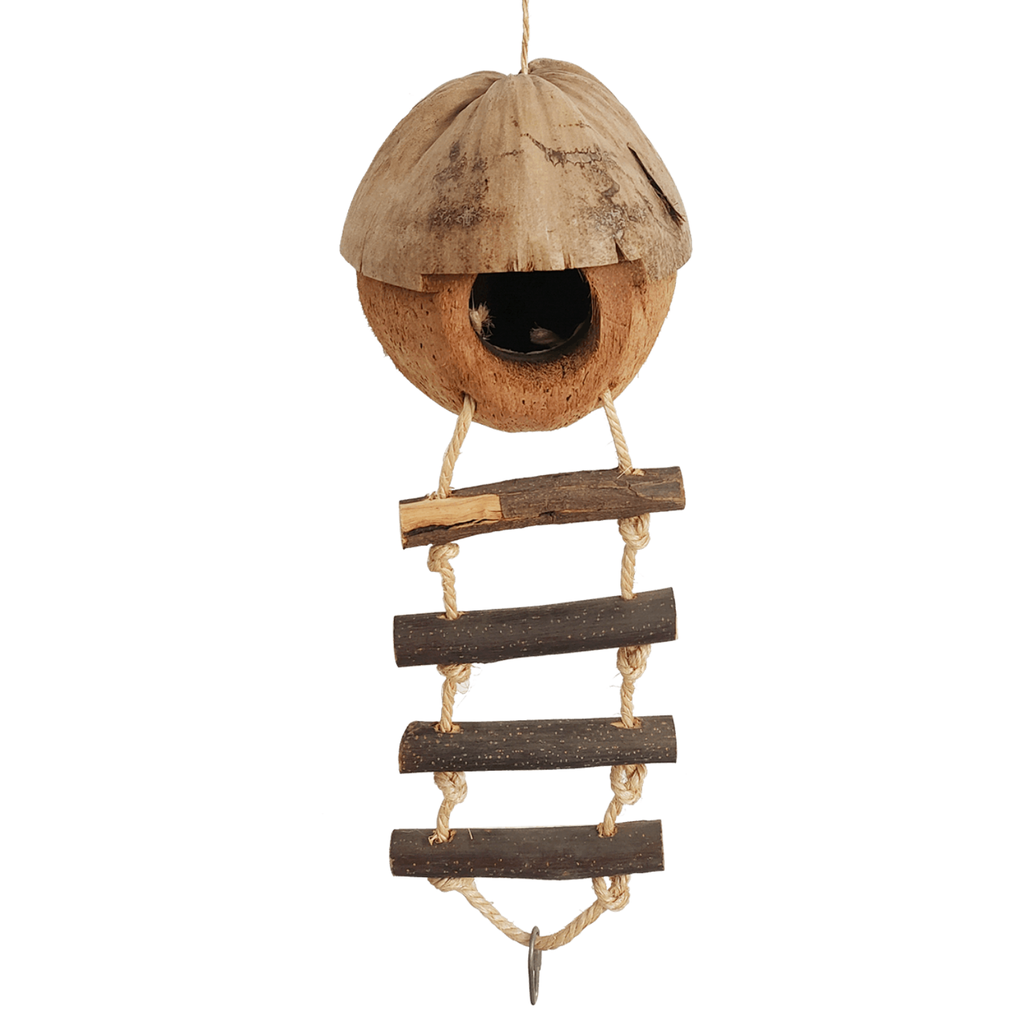 Vanpet Coco House With Ladder Bird Toy 45x13x13cm-BTLB00742