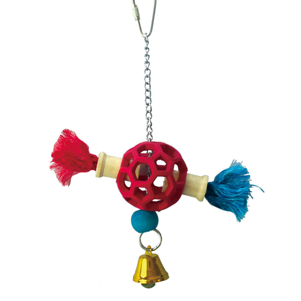 Vanpet Hexagon Hole Ball Bird Toy 20x12cm-BTLB00963