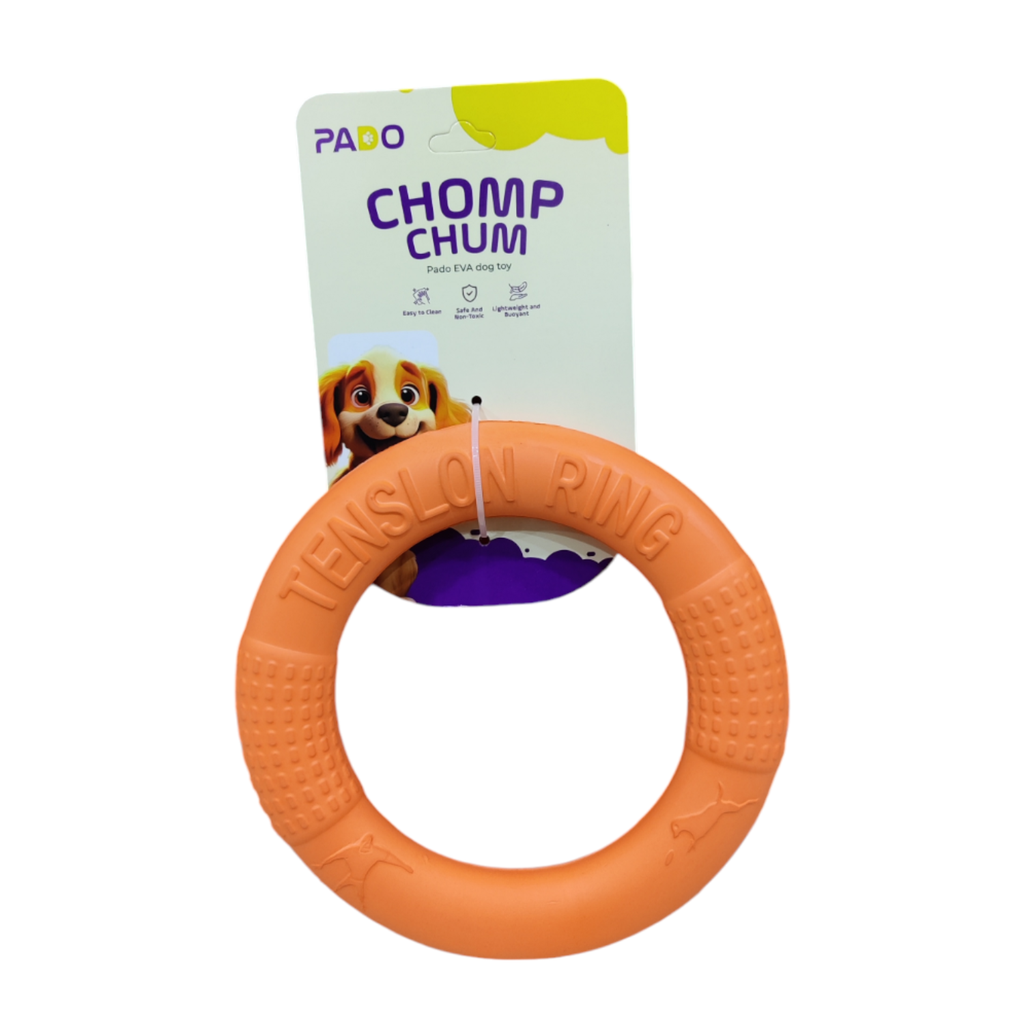 Pado Chomp Chum Ring EVA Toy-Orange [⌀17cm]