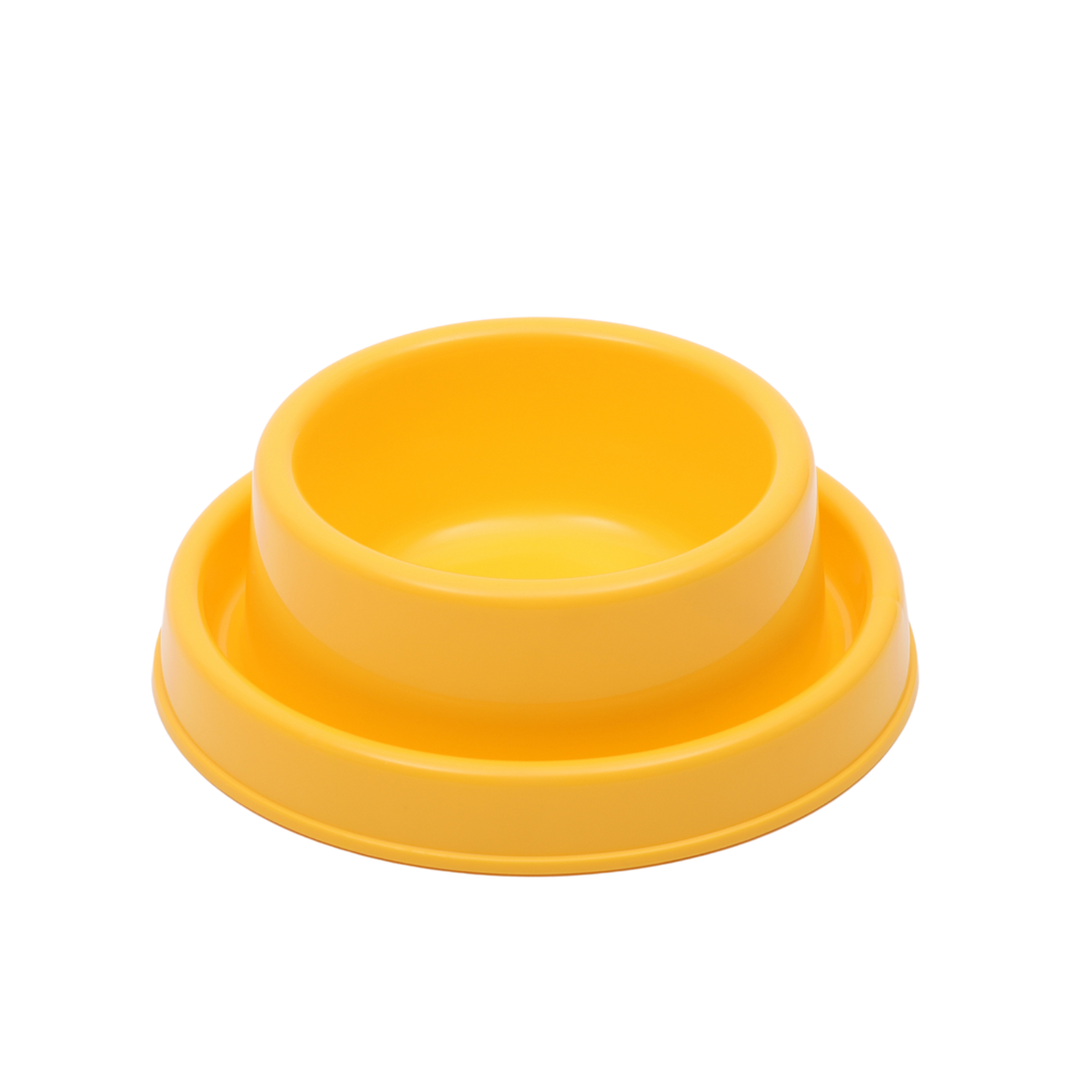 Pet Mode Plastic Dog Bowl 650ml-Yellow