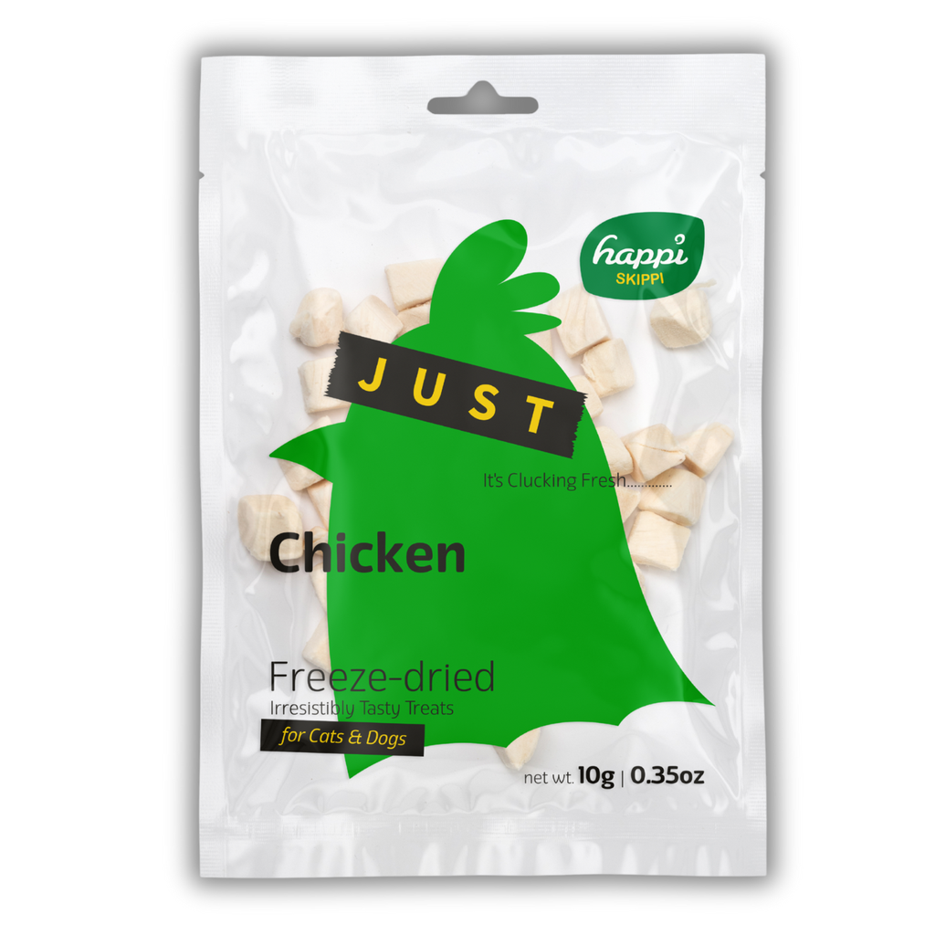 Happi Skippi Just Freeze-Dried Treat Chicken for Cats and Dogs 10g