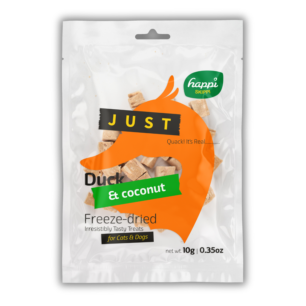 Happi Skippi Just Freeze-Dried Treat Duck&Coconut for Cats and Dogs 10g
