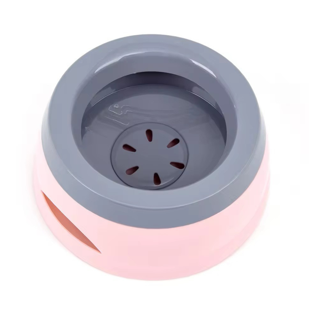 Pado Classic Round Anti Spill Pet Bowl 15.3×18.9×8cm-Pink