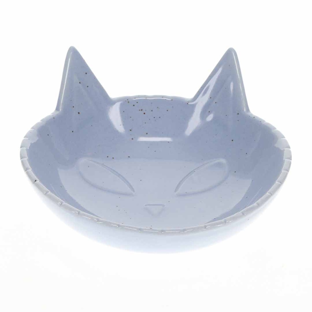 Duvo+ Feeding bowl-Stone-Kitty face 175ml - 14x14x6,5cm Blue 