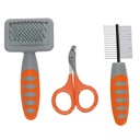 Duvo+ Grooming Set For Small Animal Orange/Grey