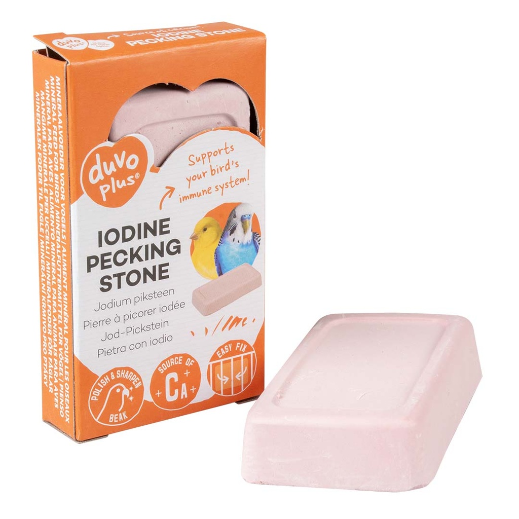 Duvo+ Iodine Pecking Stone S - 30g Pink