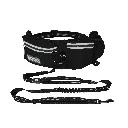 DOCO® Lite Reflective Jogging Belt With Reflective Bungee [Bag:2.5 x 76-107cm; Leash: 2.5 x 130-150cm]-Black
