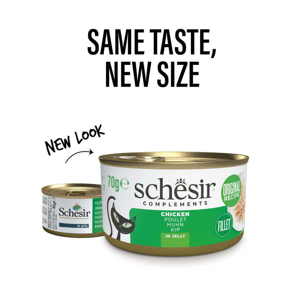 Schesir Complements Cat Wet Food  in Jelly Can- Chicken 70g [MOQ:12pcs]