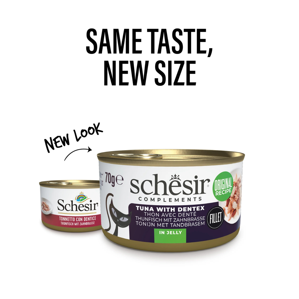 Schesir Complements Cat Wet Food  in Jelly Can- Tuna With Dentex 70g [MOQ:12pcs]