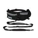 DOCO® Reflective Jogging Belt With Reflective Nylon [Bag:68-120cm ; Leash:2.5x150cm]-Black
