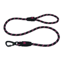 DOCO® Reflective Rope Leash With soft Rubber Handle Ver.5 - Click & Lock Snap-Large-Ø13mm x 120cm-Rasberry Pink