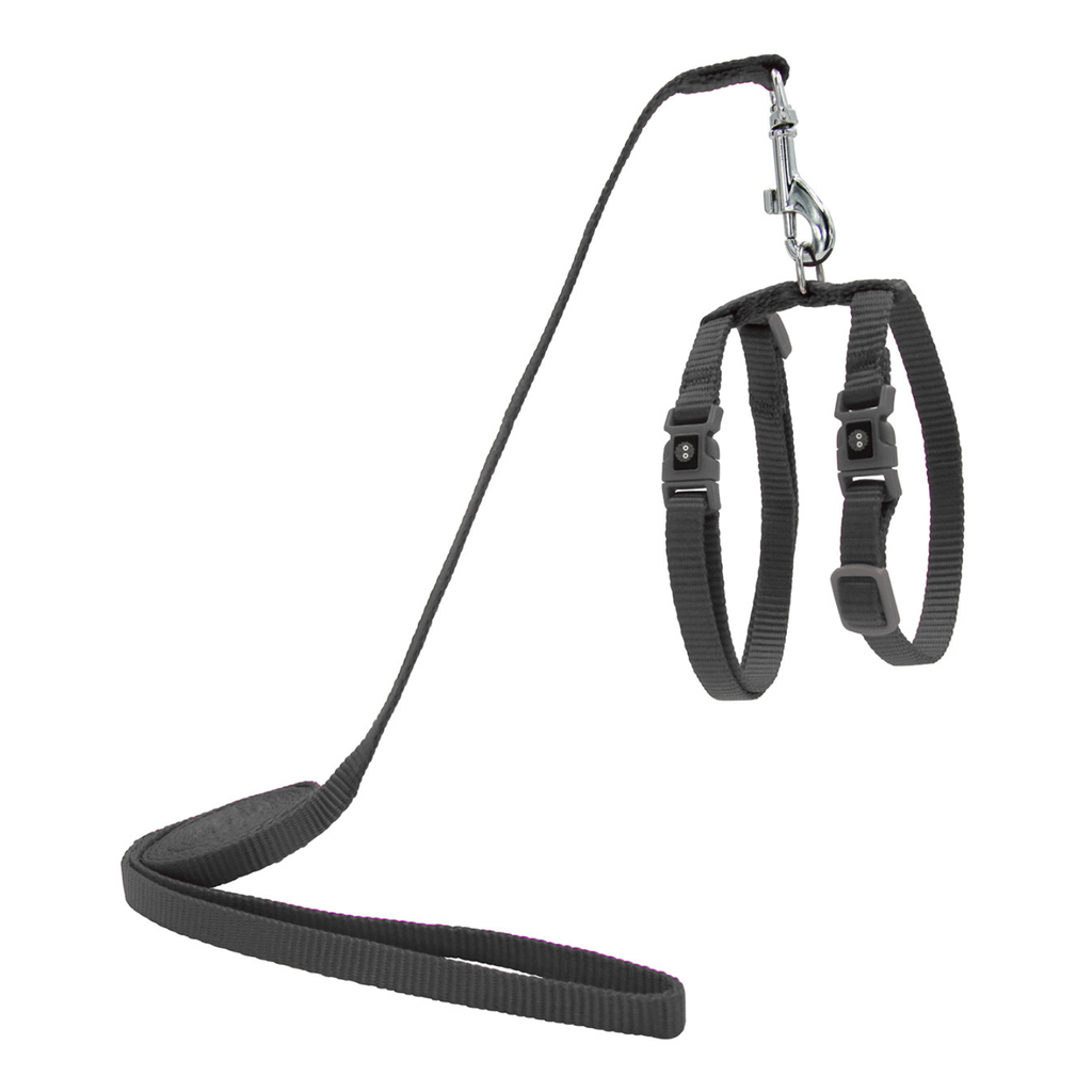 DOCO® Signature Cat Harness + Leash 6ft [Neck1x19-27cm; Chest1x28.5-46cm]-Grey