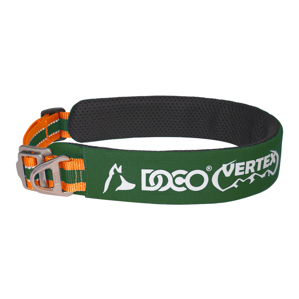 DOCO® VERTEX Reflective Ultralight Mesh Collar For Dogs-2.0 x 35-45cm-Rain Forest