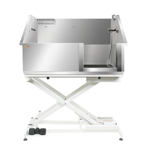 Shernbao Tub with Electric Lifting Base Deluxe Stainless Steel 127x73x106-176 cm