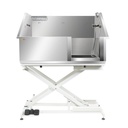 Shernbao Tub with Electric Lifting Base Deluxe Stainless Steel 127x73x106-176 cm