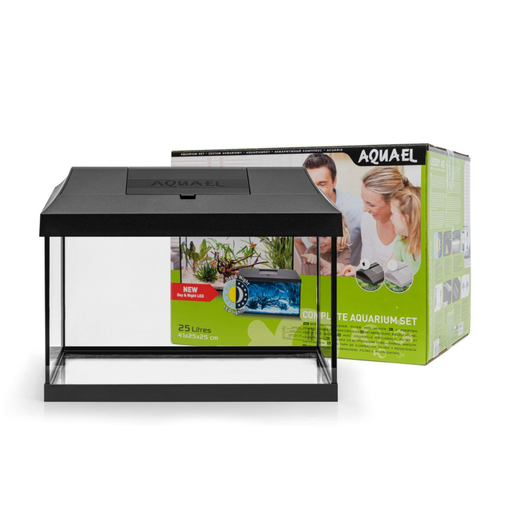 Aquael Aquarium Set Leddy Plus Day&night 40-Black-41x25x25cm [25Litre]