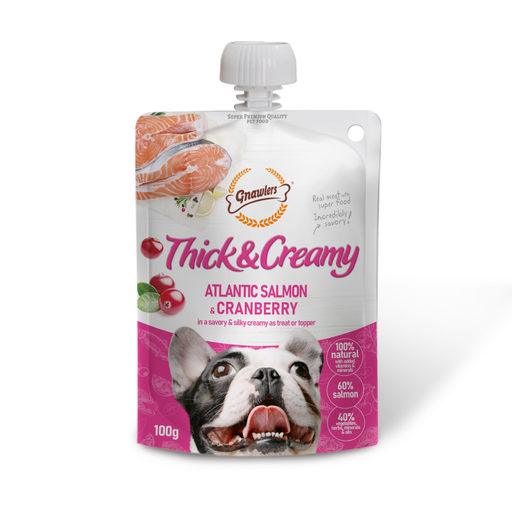 Gnawlers Thick & Creamy Dog Treat 100g-Atlantic Salmon & Cranberry [8pcs/case]