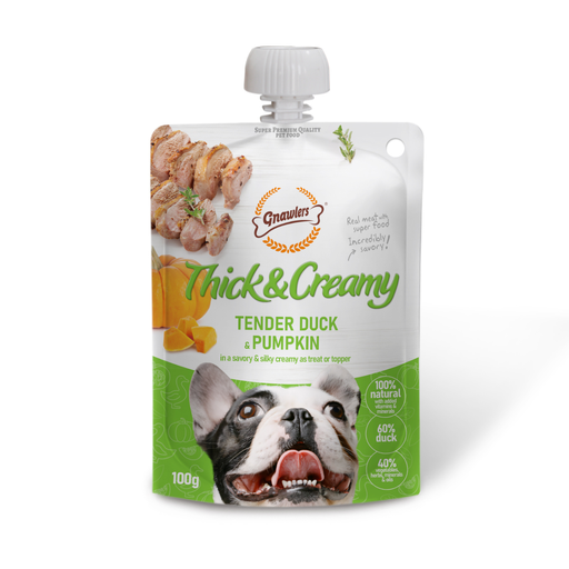 Gnawlers Thick & Creamy Dog Treat 100g-Tender Duck & Pumpkin [8pcs/case]
