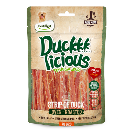 Dentalight Duckki Licious Jerky Treats For Dogs-Strip of Duck 70g