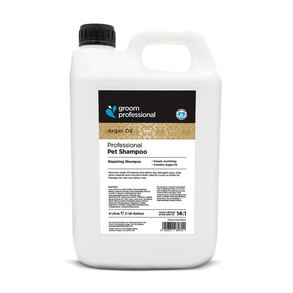 Groom Professional Argan Oil Pet Shampoo[Repairing]-4 litres