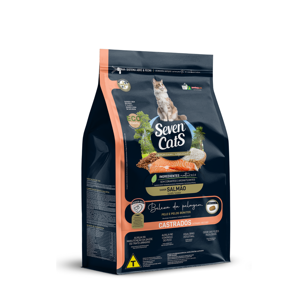 Seven Cats Cat Food For Sterilized  - Salmon [Coat Beauty] 1kg
