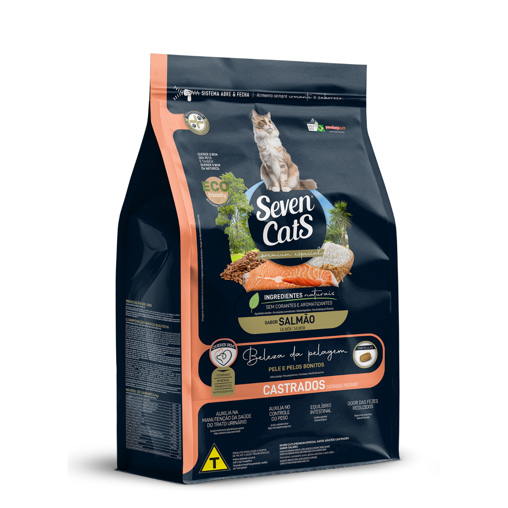 Seven Cats Cat Food For Sterilized - Salmon [Coat Beauty] 3kg