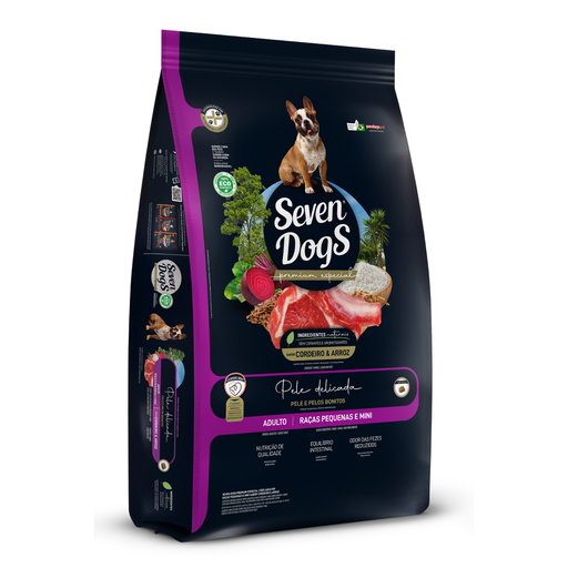 Seven Dogs Dog Food For Adult - Small And Mini Breeds-Lamb & Rice 10kg+100g
