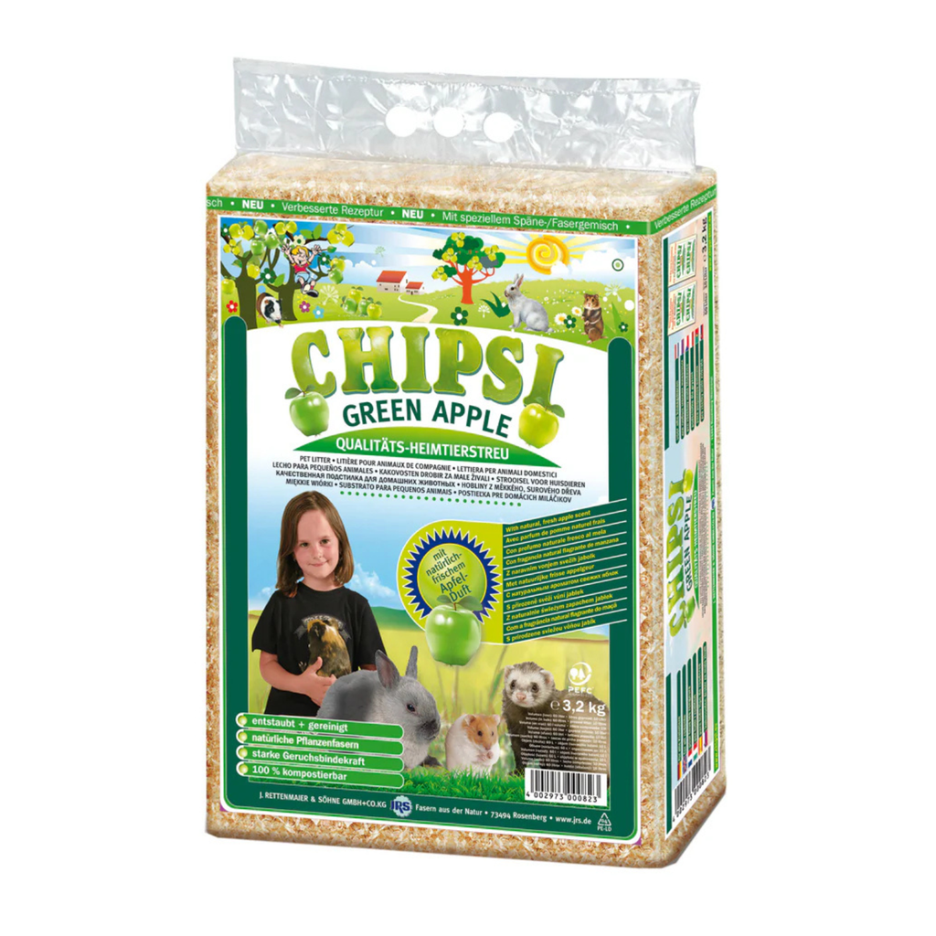 JRS Chipsi Classic Woodchips-3.2kg (60L)-Green Apple