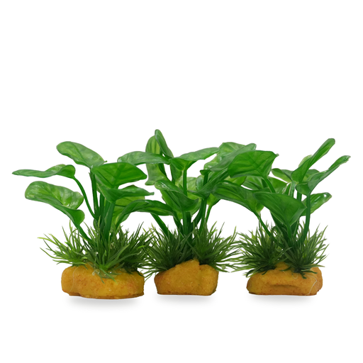 Yusee Aquarium Decorations - Artificial Plant YS-70536-4 [Height:4"]