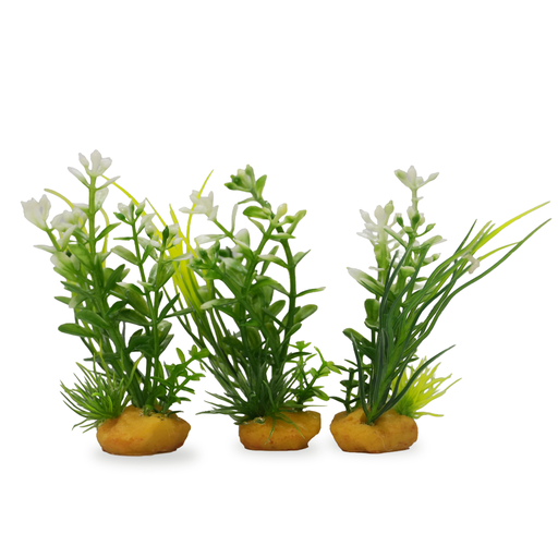 Yusee Aquarium Decorations - Artificial Plant 70612F-4 [Height:4"]