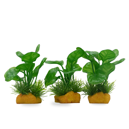 Yusee Aquarium Decorations - Artificial Plant YS-70404B-4 [Height:4"]