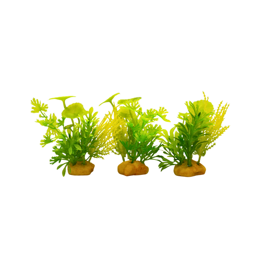 Yusee Aquarium Decorations - Artificial Plant YS-70405A-4 [Height:4"]