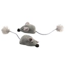 Duvo+ Cushy Mice With Funny Tail Grey Color - Cat Toy  (2pcs)  16.5x5x4cm 