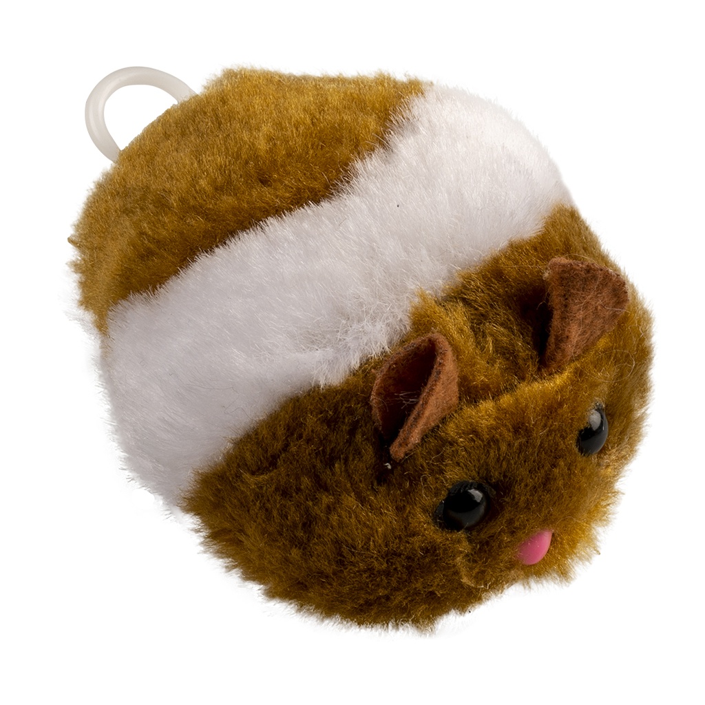 Duvo+ Shaking Berry Mouse Brown/White - Cat Toy 8x7x5cm 
