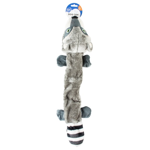Duvo+ Plush Racoon Squeaky Grey - Dog Toy XL 62x13x10cm  