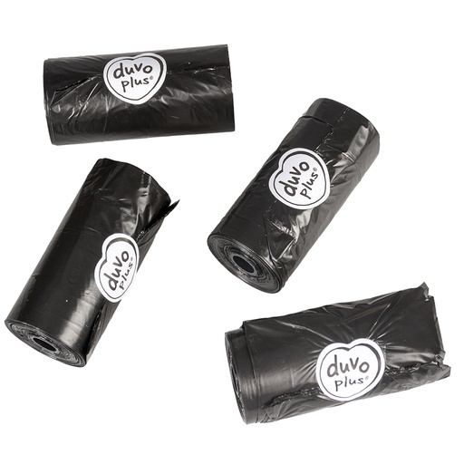 Duvo+ Classic Poo Bag Black 8 x 20pcs [Count - 8]  