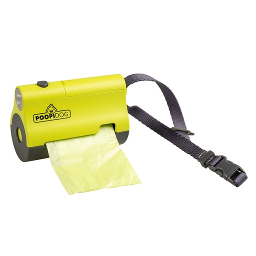 Duvo+ Poopi Dog LED Poo Bag Dispenser (Lime Color)