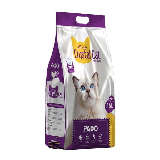 Pado Silica Crystal Cat Litter 16L With Pad Inside- Baby Powder