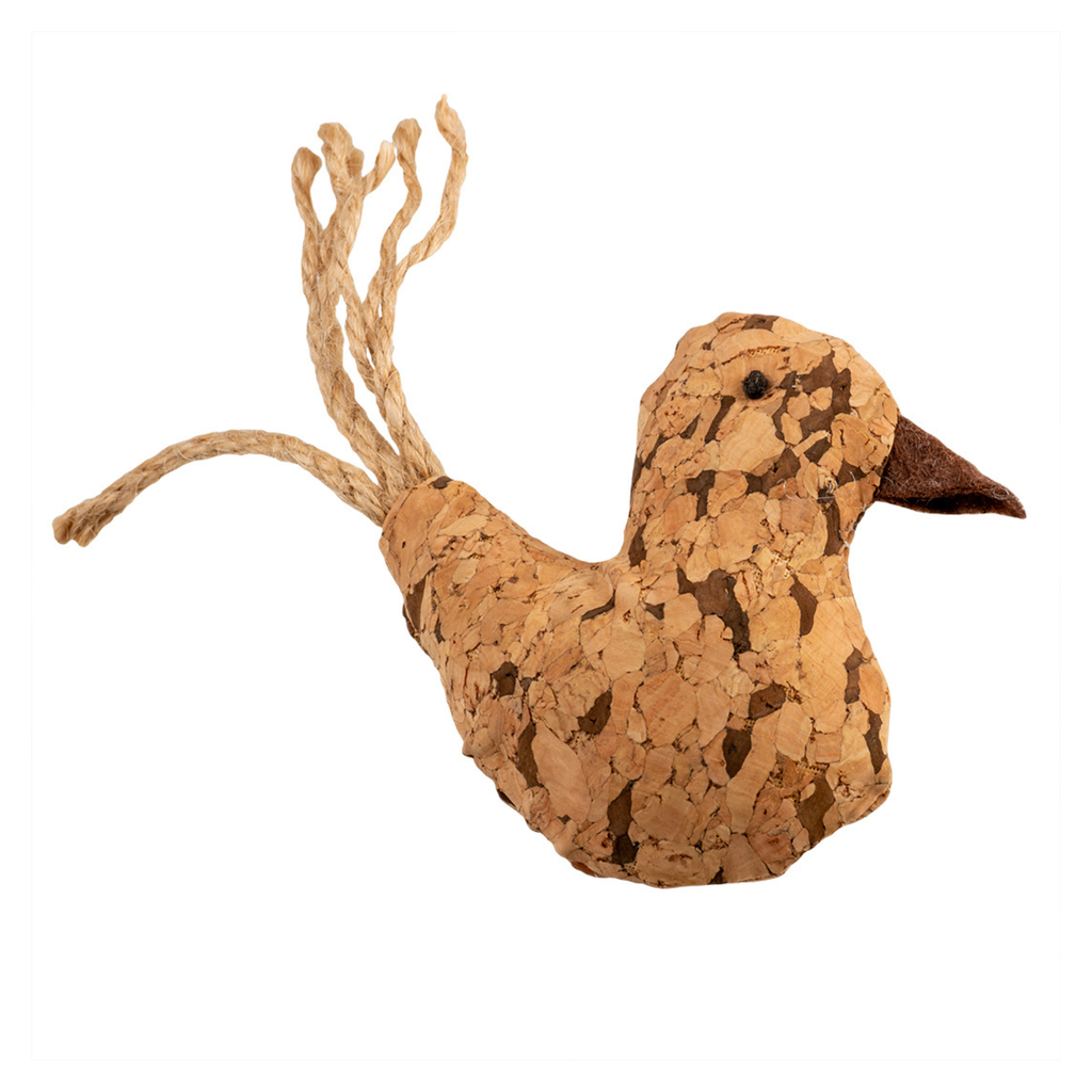 Duvo+ Cork Bird 8X12X2,5Cm Brown