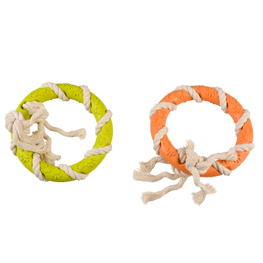 Duvo+ Eco Rubber Ring Bamboo/Rice + Cotton 12.5x12.5x3.2cm Mixed Colors