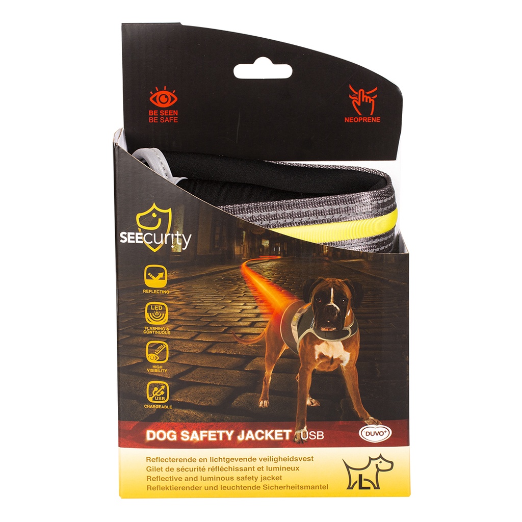 Duvo+ Safety Jacket Fluo Flash Large Black