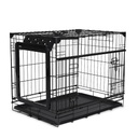 Duvo+ Topline Dog Crate Sliding & Folding Door 76X53X61cm Black