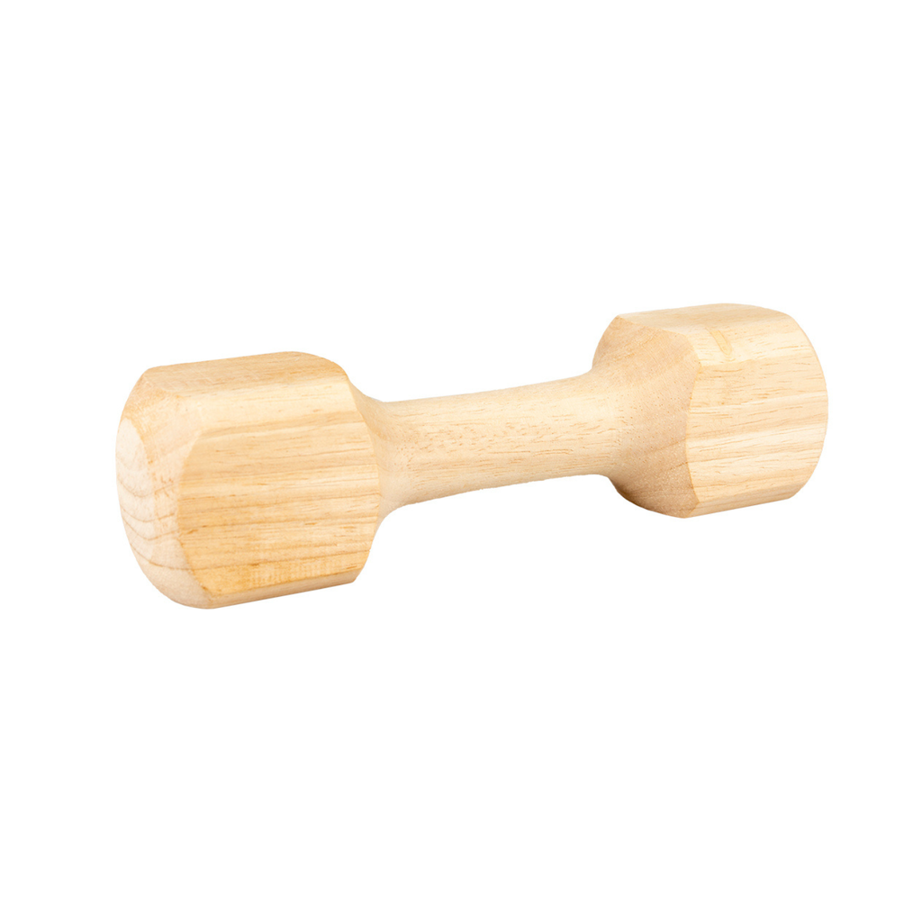 Duvo+ Wooden Retrieving Dumbbell L - 24.5X6.5X6.5cm - 475G Brown
