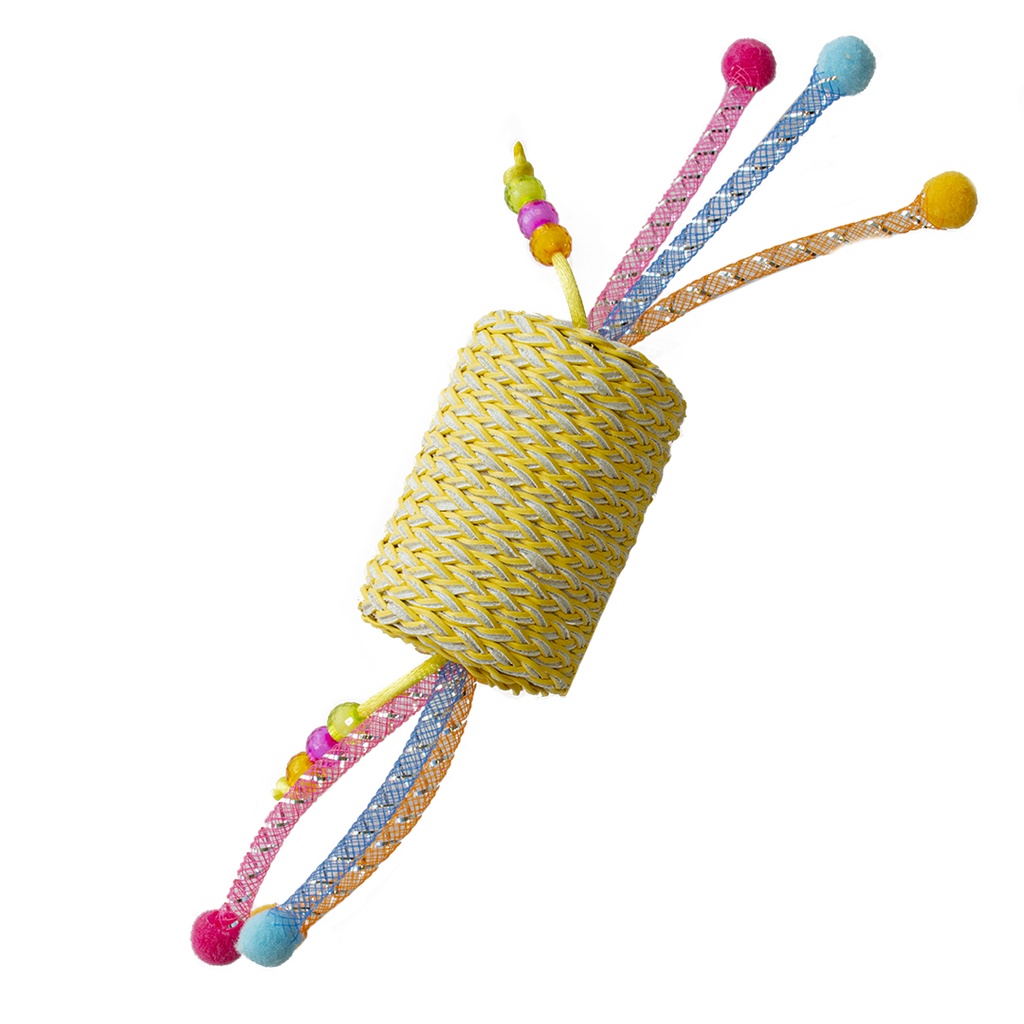 Duvo+ Jolly Yellow Roll With Ropes 22X4,5X4,5Cm Yellow