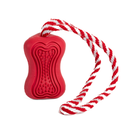 Duvo+ Rubber Dental Bone With Rope 36,5X6,5X6,5Cm Red
