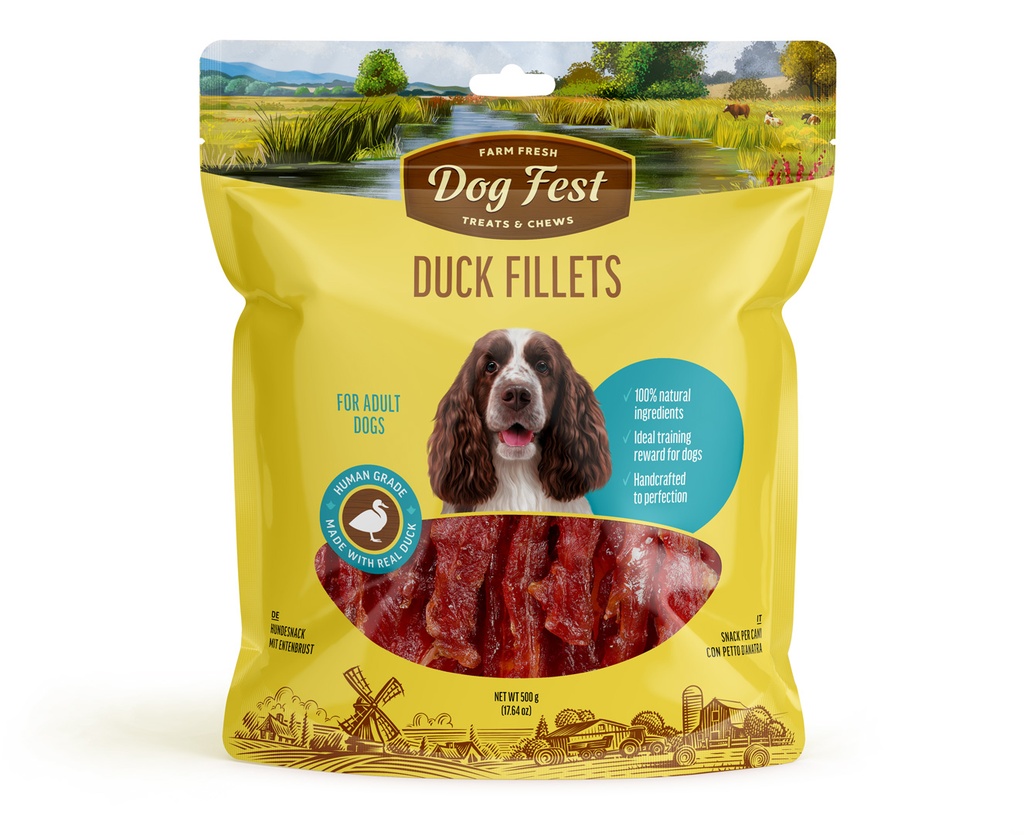 Dog Fest Duck Fillets For Adult Dogs - 500g