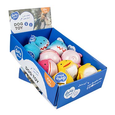 Duvo+ Latex Bulby Sharks 11x10x10cm - Display Mixed Colors